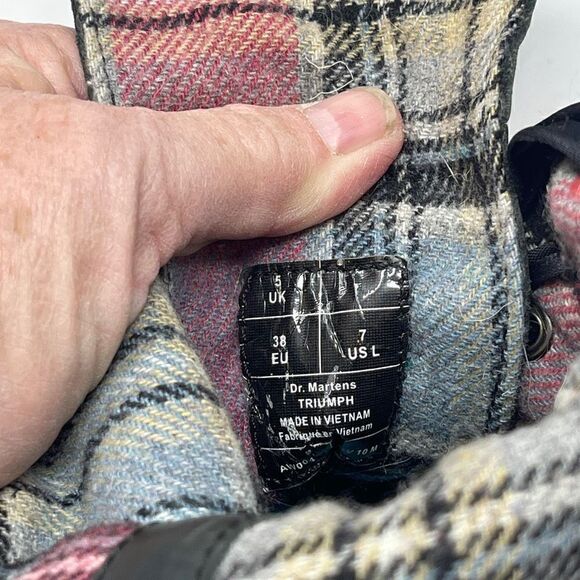 Dr. Martens Women's Triumph 12 Eye Lace Up Dark Green Calf High Boots Size 7 - Picture 7 of 8